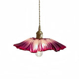 Suspension fleur en verre violet vintage hauteur réglable pour salle à manger