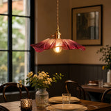 Suspension fleur en verre violet vintage hauteur réglable pour salle à manger
