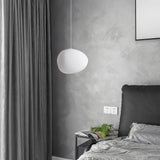 Suspension galet blanc moderne à LED dimmable pour salle à manger