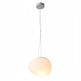 Suspension galet blanc moderne à LED dimmable pour salle à manger
