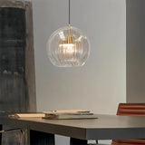 Suspension globe en verre moderne réglable en hauteur pour salle à manger