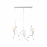 Suspension humanoïde moderne LED à hauteur réglable pour salle à manger