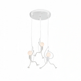 Suspension humanoïde moderne LED à hauteur réglable pour salle à manger