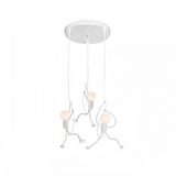 Suspension humanoïde moderne LED à hauteur réglable pour salle à manger
