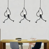 Suspension humanoïde moderne LED à hauteur réglable pour salle à manger