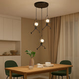 Suspension humanoïde moderne LED à hauteur réglable pour salle à manger