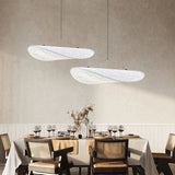 Suspension japonaise wabi sabi design en soie dimmable pour salle à manger
