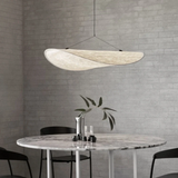 Suspension japonaise wabi sabi design en soie dimmable pour salle à manger