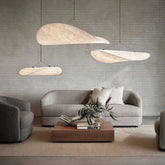 Suspension japonaise wabi sabi design en soie dimmable pour salle à manger