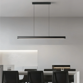 Suspension linéaire minimaliste LED dimmable en aluminium pour salle à manger