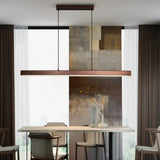 Suspension linéaire minimaliste LED dimmable en métal pour salle à manger
