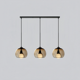 Suspension moderne en verre LED à hauteur réglable pour salle à manger