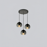 Suspension moderne en verre LED à hauteur réglable pour salle à manger