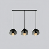 Suspension moderne en verre LED à hauteur réglable pour salle à manger