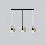 Suspension moderne en verre LED à hauteur réglable pour salle à manger