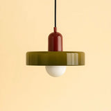 Suspension morandi en verre LED hauteur réglable pour salle à manger
