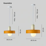 Suspension morandi en verre LED hauteur réglable pour salle à manger
