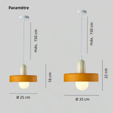 Suspension morandi en verre LED hauteur réglable pour salle à manger