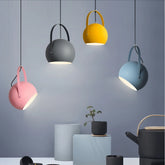 Suspension nordique macaron orientable LED en métal pour salle à manger