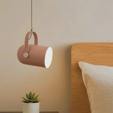 Suspension nordique orientable Macaron LED en métal pour chevet