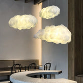 Suspension nuage blanche moderne à hauteur réglable pour salon