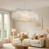 Suspension nuage blanche moderne à hauteur réglable pour salon