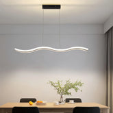 Suspension ondulée moderne LED dimmable en acrylique pour salle à manger