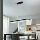 Suspension ovale moderne LED dimmable pour salle à manger