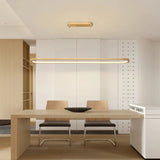 Suspension ovale scandinave en bois LED dimmable pour salle à manger