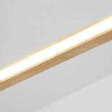 Suspension ovale scandinave en bois LED dimmable pour salle à manger