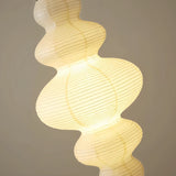 Suspension en papier de riz japonaise blanche pour salon