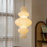 Suspension en papier de riz japonaise blanche pour salon