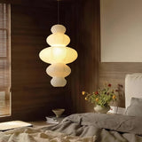 Suspension en papier de riz japonaise blanche pour salon