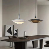 Suspension scandinave design LED en métal à hauteur réglable pour salle à manger