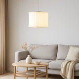 Suspension tissu japonais lanterne blanche à hauteur réglable pour salle à manger
