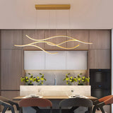 Suspension vague LED moderne dimmable pour salle à manger
