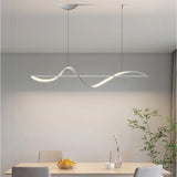 Suspension vague design moderne LED dimmable en métal pour salle à manger