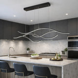 Suspension vague moderne à LED dimmable pour îlot de cuisine