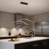 Suspension vague moderne à LED dimmable pour îlot de cuisine