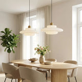 Suspension verre opale scandinave pour salle à manger