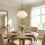 Suspension verre opale scandinave pour salle à manger