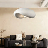 Suspension wabi sabi blanche LED hauteur réglable pour salle à manger