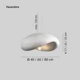 Suspension wabi sabi blanche LED hauteur réglable pour salle à manger