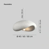 Suspension wabi sabi blanche LED hauteur réglable pour salle à manger