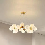 Suspension boules de verre moderne LED pour salle à manger