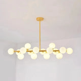 Suspension boules de verre moderne LED pour salle à manger