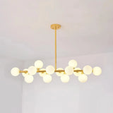 Suspension boules de verre moderne LED pour salle à manger