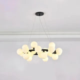 Suspension boules de verre moderne LED pour salle à manger