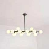Suspension boules de verre moderne LED pour salle à manger