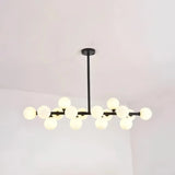 Suspension boules de verre moderne LED pour salle à manger